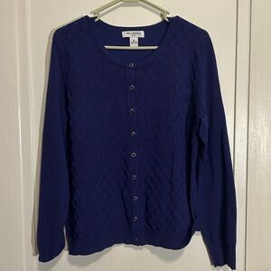 Bellissima Blue Cardigan sweater women’s size XL